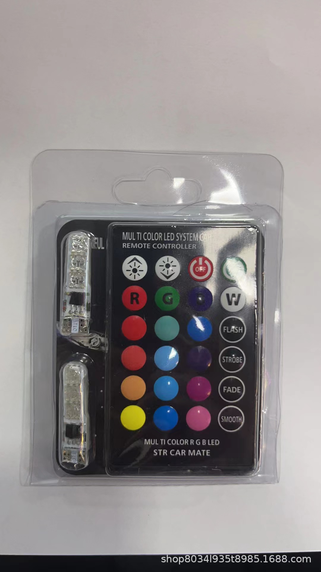 Coche LED ancho de luz T10 RGB de silicona 5050-6smd colorido pequeña luz matrícula luz flash de luz de la motocicleta