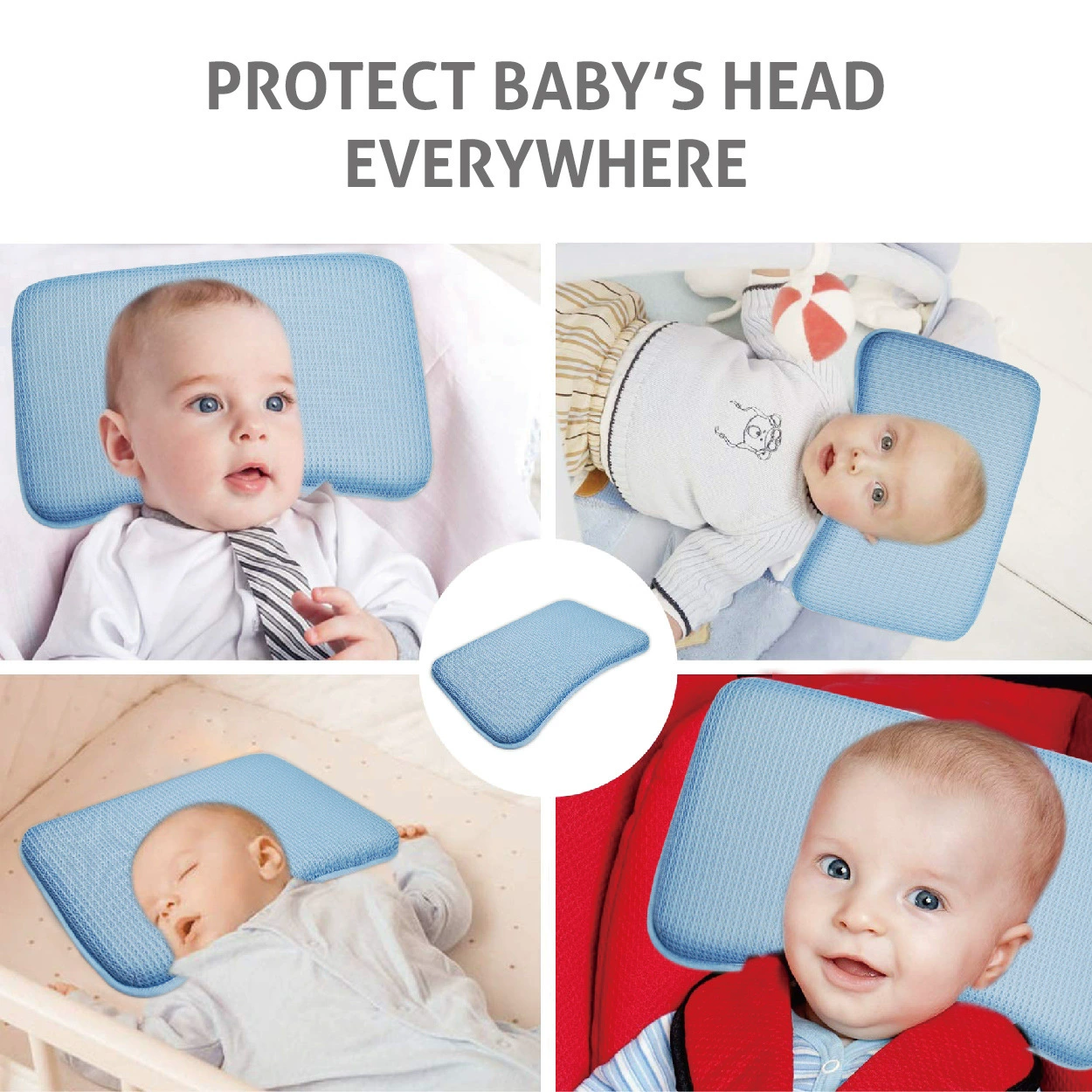 Оптовая продажа фабрики анти-отклонение защиты головы позиционирование подушка памяти новорожденный Формирование сна подушка памяти