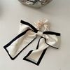 Small hair accessory with bow, design advanced sophisticated hair rope, Chanel style, high-quality style