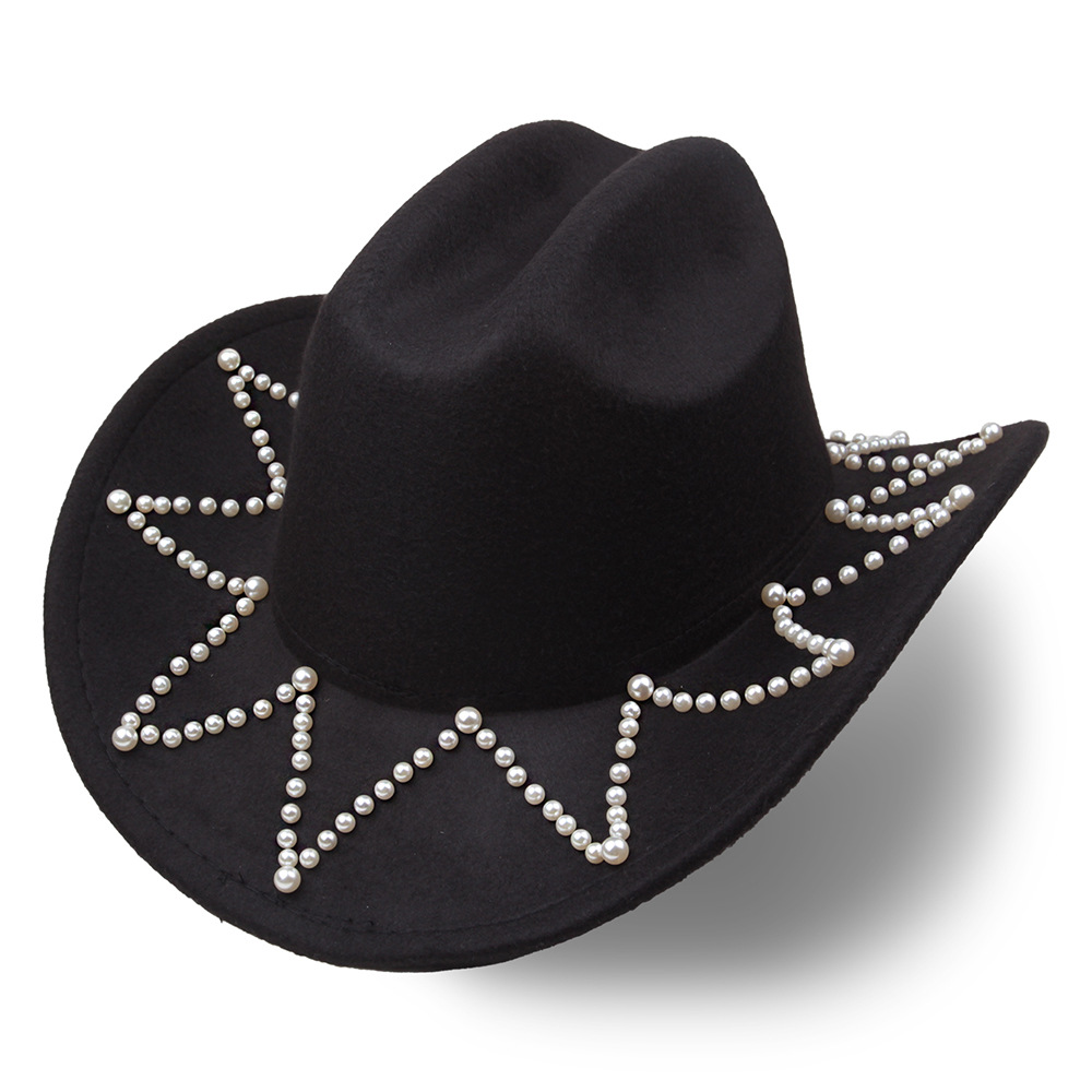 Sombrero de vaquero de fieltro – para bodas/fiestas temáticas, estilo western
