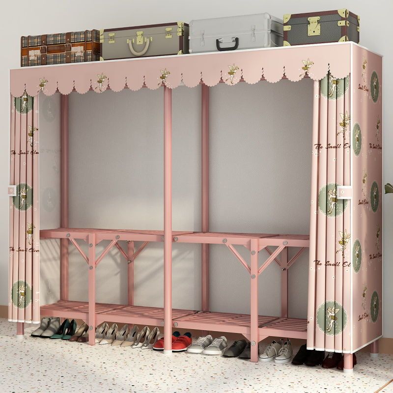 Wardrobe Installation-Free Folding Cloth Wardrobe for Home Bedroom Rental Room Simple Wardrobe Thickened and Reinforced Strong and Durable