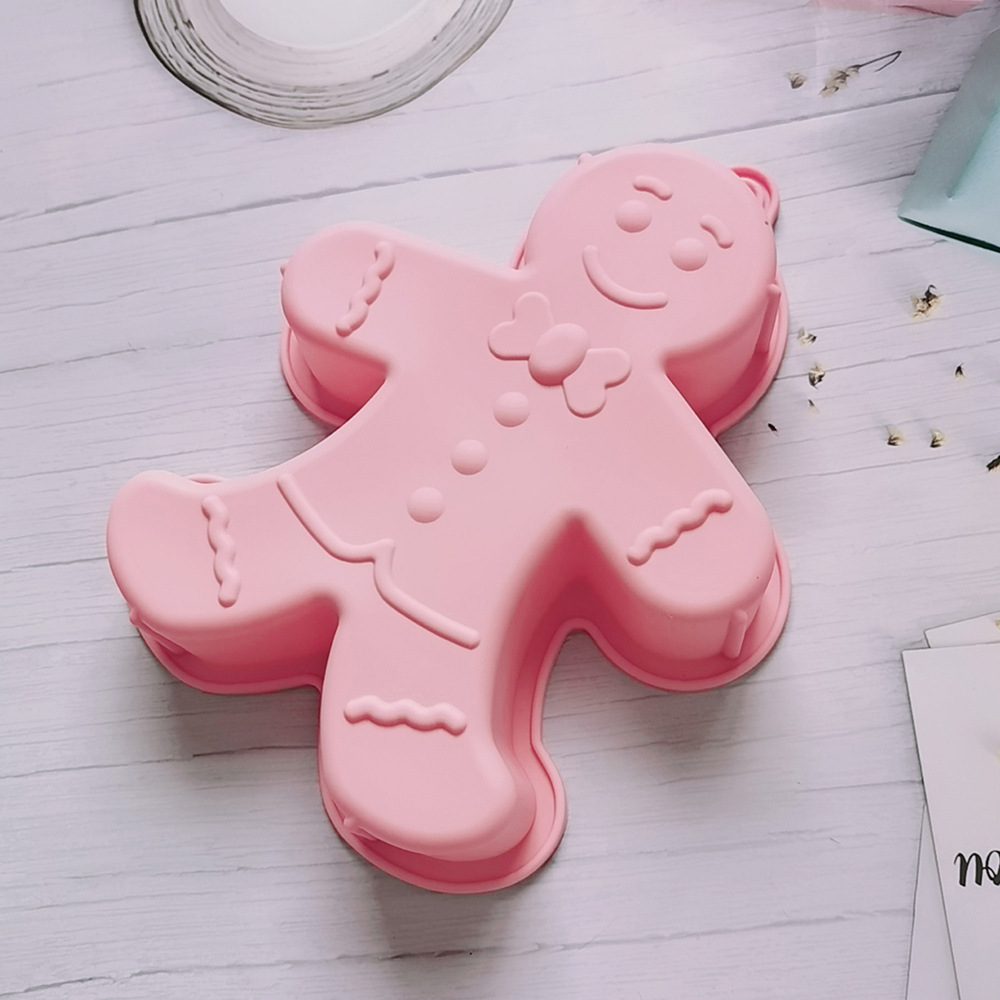 Silicone Snowman 65 molde de silicona pastel molde de pan postre cocina hornear harina de arroz