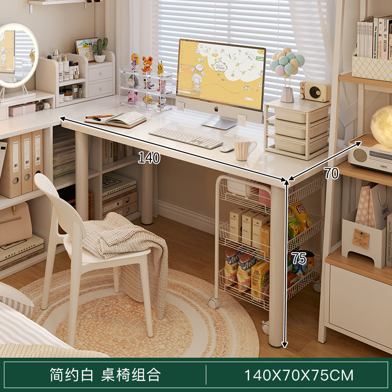 Comodador dormitorio de niñas 2 en 1 mesa de maquillaje 2025 nuevo estilo de crema de lujo ligero escritorio de escritorio casero de alta calidad