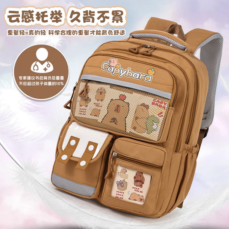 Mochila de niños de dibujos animados transfronterizos de gran capacidad de cuatro o cinco o seis grados mochila de niñas para niños mochila de estudiantes primarios