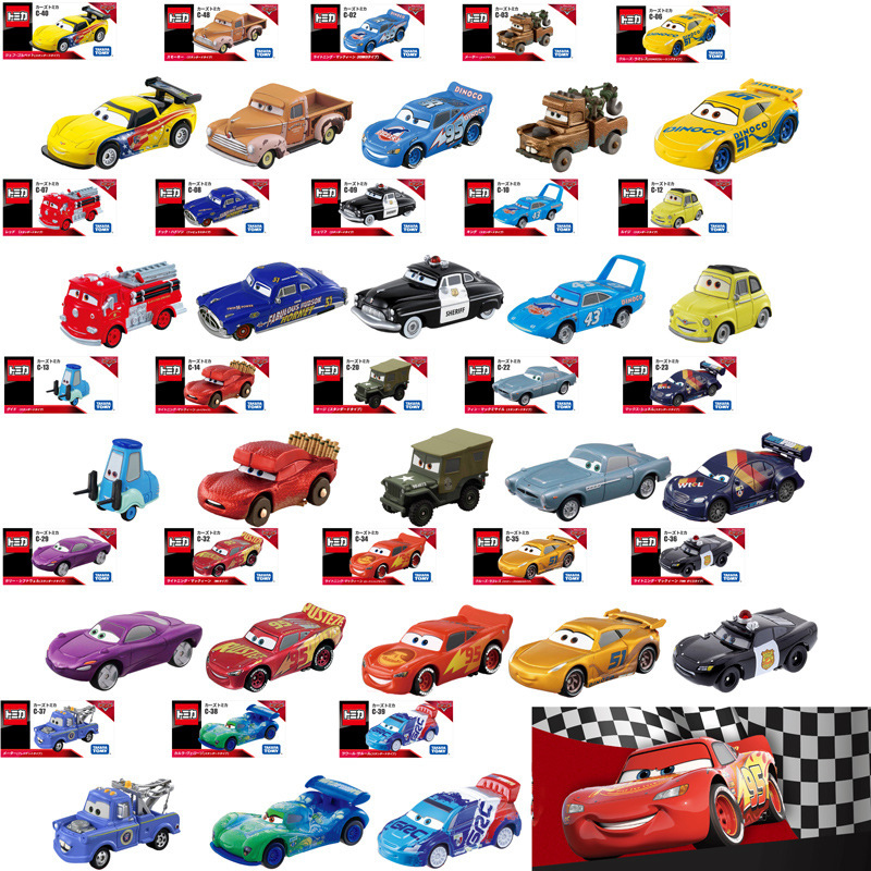 Genuine multi-card TOMY CARS3 Racing Story Lightning McQueen Mater Miniature Mini Alloy Toy Car