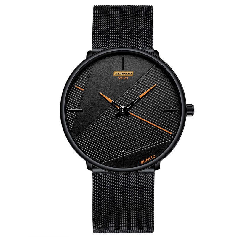 2023 nuevo azul aguja Reloj clásico de los hombres simple creativo negro malla cinturón hombres reloj de cuarzo fabricante en stock suministro directo