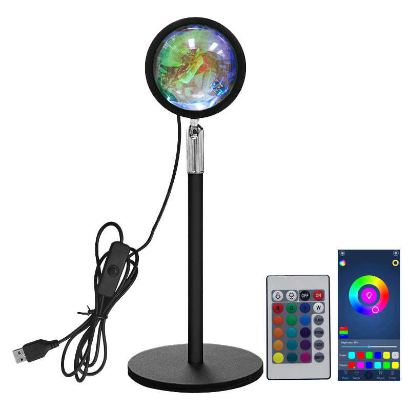 앱으로 리모컨이 포함된 일몰 조명