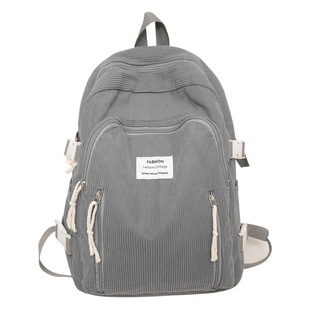 Korean style all-match casual women's bag college style female student schoolbag junior high school student backpack corduroy backpack fashion