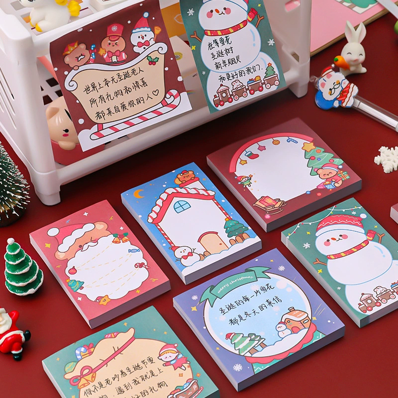 Christmas post-it notes 50 student comments notes Notebooks Study office post-it notes Santa Claus N times posts