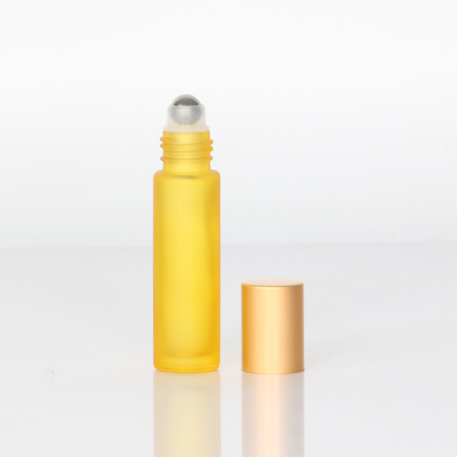 10ml botella de vidrio bola de color botella de cuentas de masaje de ojos perfume portátil aceite esencial cosmético sub-botella vacía