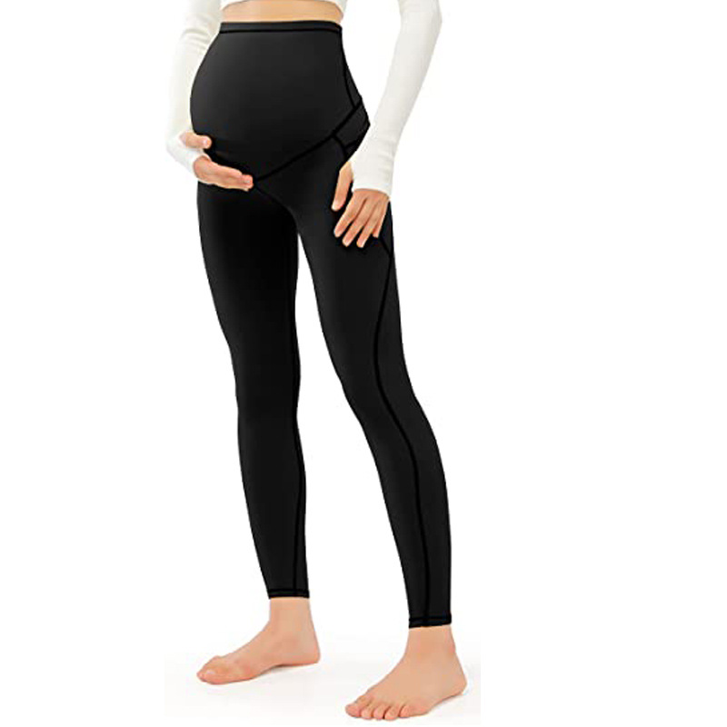 Dameskleding zwangere vrouwen hoge taille elastische sport training zak yoga broek leggings XY8 17 buikondersteuning_voghion.com