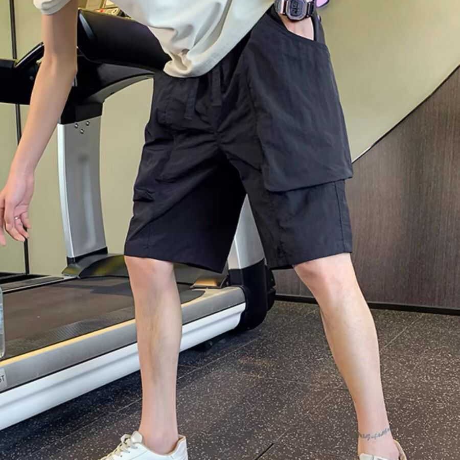 Workwear men's summer casual 2024 new trendy brand five point pants, army green thin style, large shorts, handsome_voghion.com