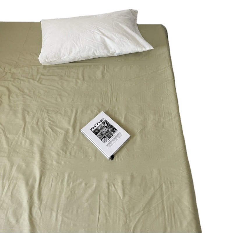 イン無地シンプルな純綿シングルピースベッドシーツ純綿シングルピースキルト 1.8 ボックスシーツマットレスプロテクターベッドカバー卸売