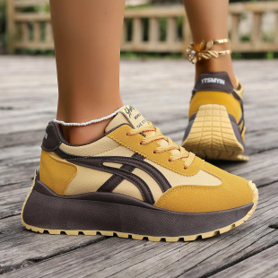 Thick-Soled Height-Increasing Dad Shoes for Women 2025 Spring New Versatile Retro Sports Casual Shoes Platform Forrest Gump Shoes