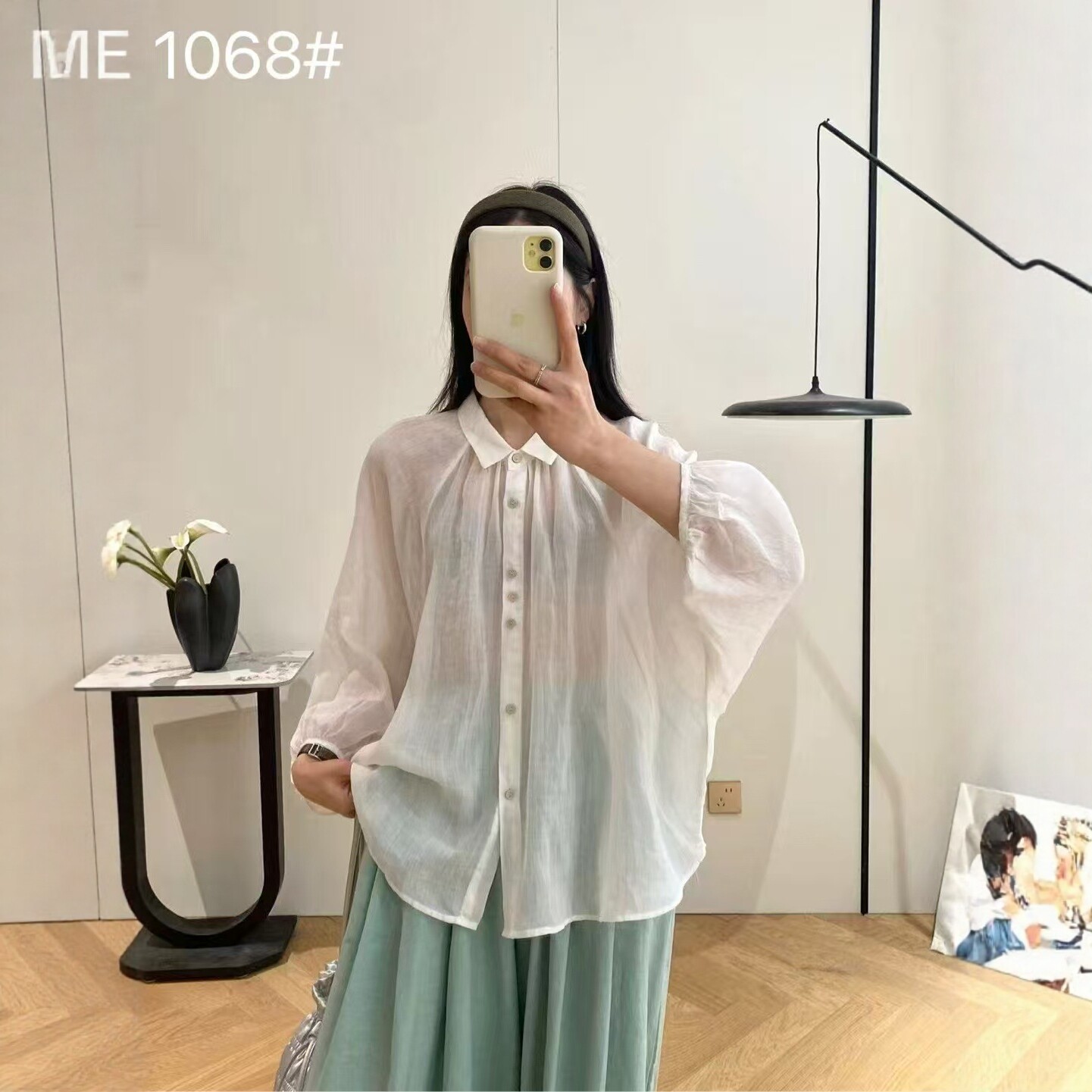 文艺复古苎麻长袖衬衫女宽松显瘦翻领单排扣百搭上衣2026夏季新款