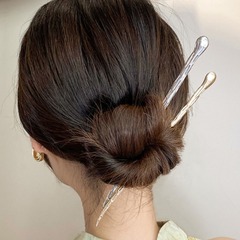 髮簪新中式高級感簡約日常髮釵丸子頭盤髮簪子氣質頭飾女外出百搭