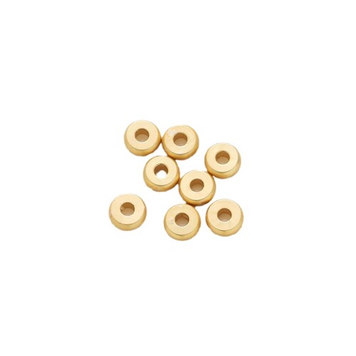 14K gold-filled beads scattered pearl glossy flat spacers handmade diy bracelets and anklets jewelry accessories accessories materials