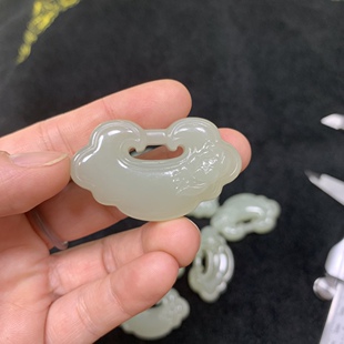Hotan jade lotus ruyi lock large pendant factory wholesale standard batch