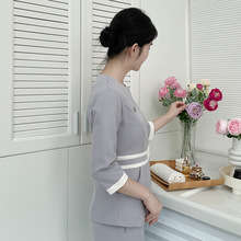 韩版美容院美容师工作服月子中心护理师套装整形医院护士服七分袖