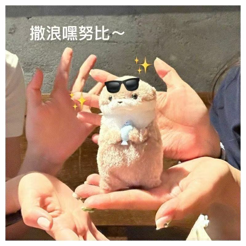 Red celebridad adorable pequeña nutria colgante juguetes de peluche muñeca animal marino bolsas colgantes muñecas llaveras muñecas