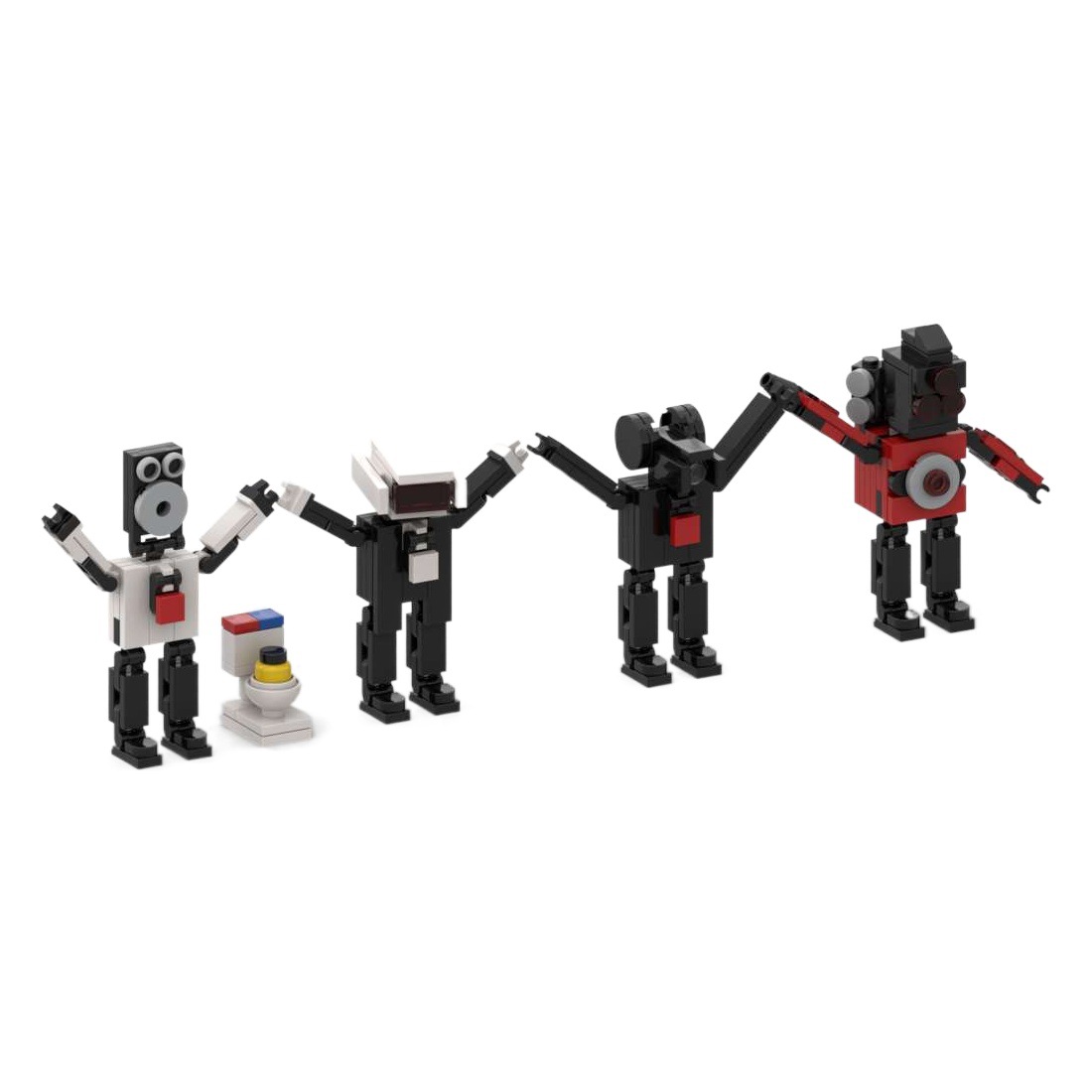 [Explosión de nuevo producto] SkibidiToilet WC man building blocks Monitor hombre oscuro sonido hombre V Titan TV man