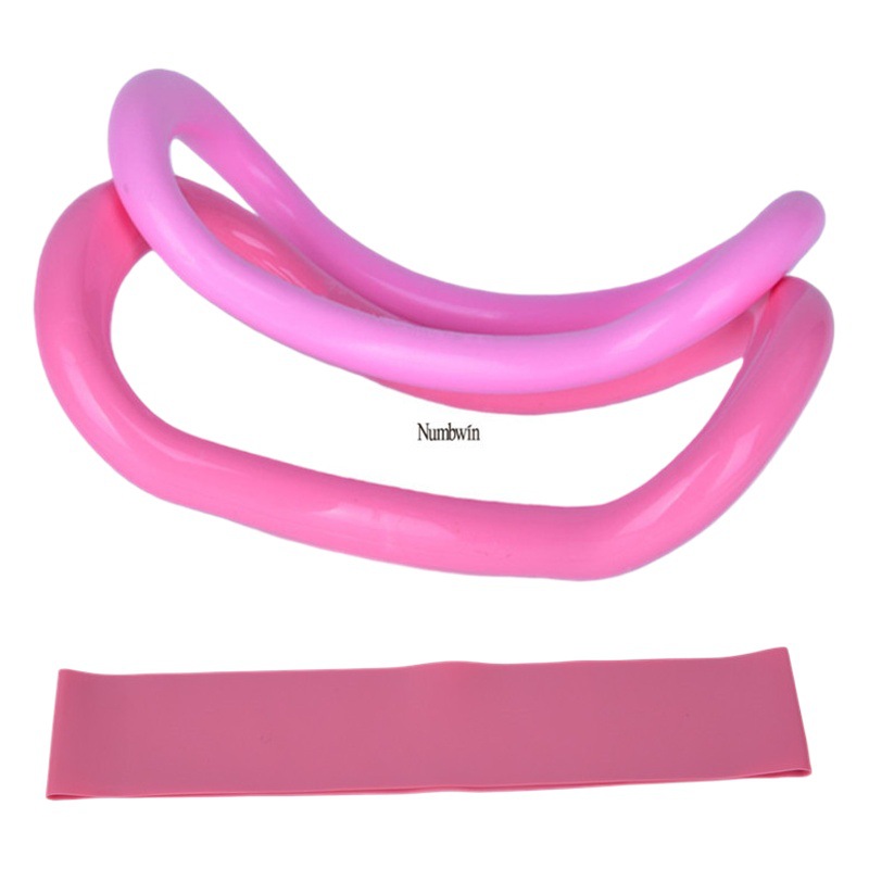 Yoga ring three-piece latex elastic ring yoga fitness fascia stretch relaxing device Pilates open back open shoulder sleeve