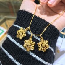 18k��ѩ������ Au750С�𻨿|�Ւ쉋ѩ�������ˮؐ�S�����l