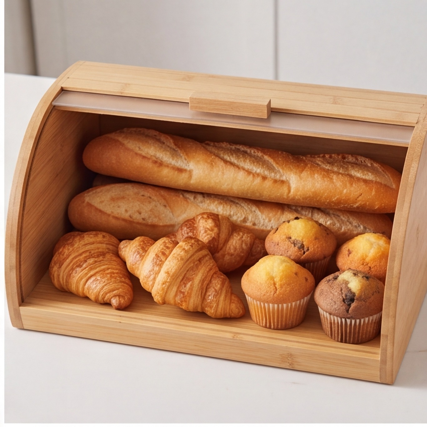 Baja de pan de bambú ecológica cocina casera caja de almacenamiento transfronteriza pastel pequeño al por mayor