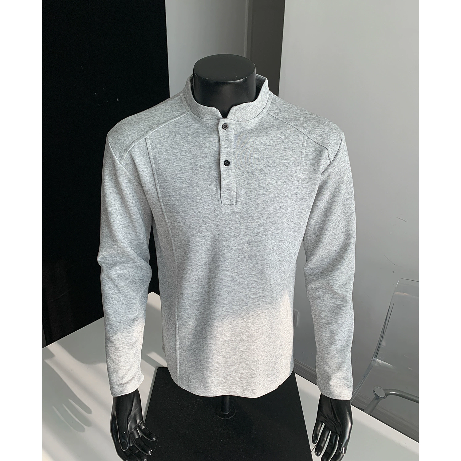 Warm long-sleeve, base sweatshirt, polo
