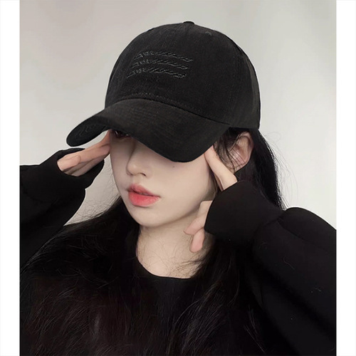 Baseball cap for women, retro sun hat, duckbill cap, Korean style, versatile, large head size, children's fashion.