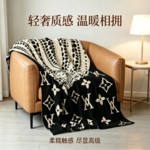 波西米亚风毛毯子ins复古针织厚款披肩办公家居午睡铺床双色盖毯