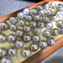 新批次，欢迎品鉴《奇迹之光》14-15mm蓝银仙境色马贝珍珠裸珠