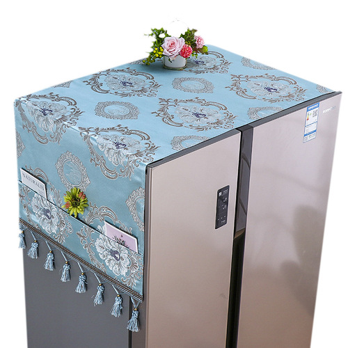 Refrigerator dust cover cloth single and double door drum washing machine cover cloth chenille Nordic style dust cover cloth covering curtain