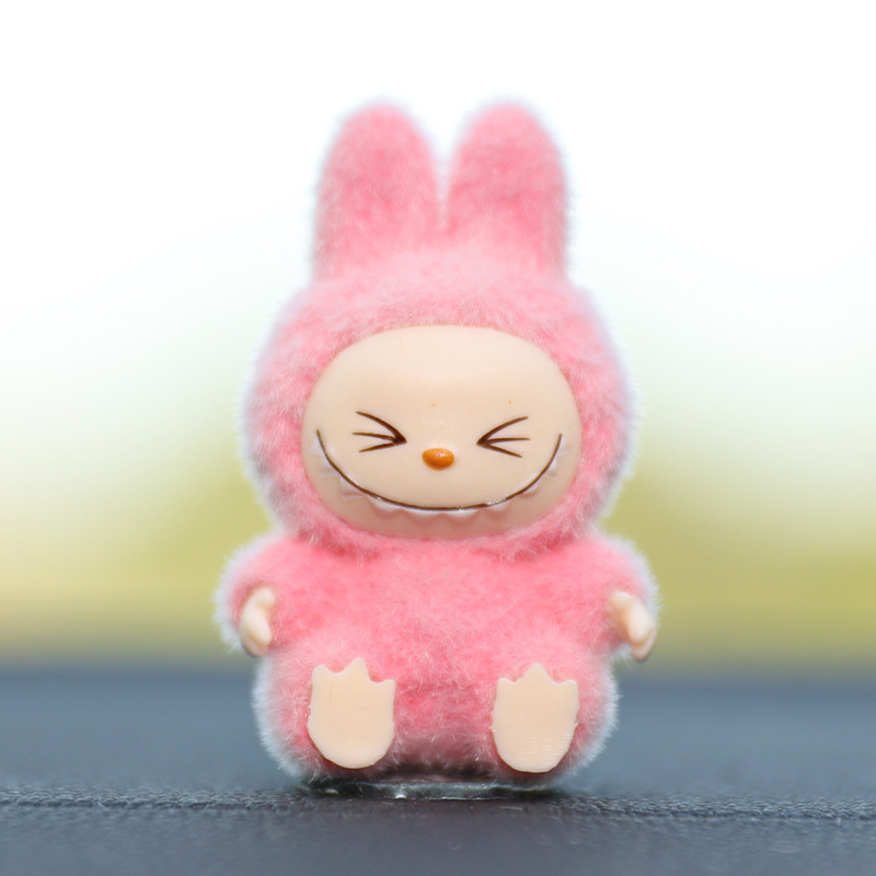 Rose red labubu