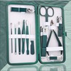 Emerald green nail scissors, manicure tools set for manicure for nails, full set
