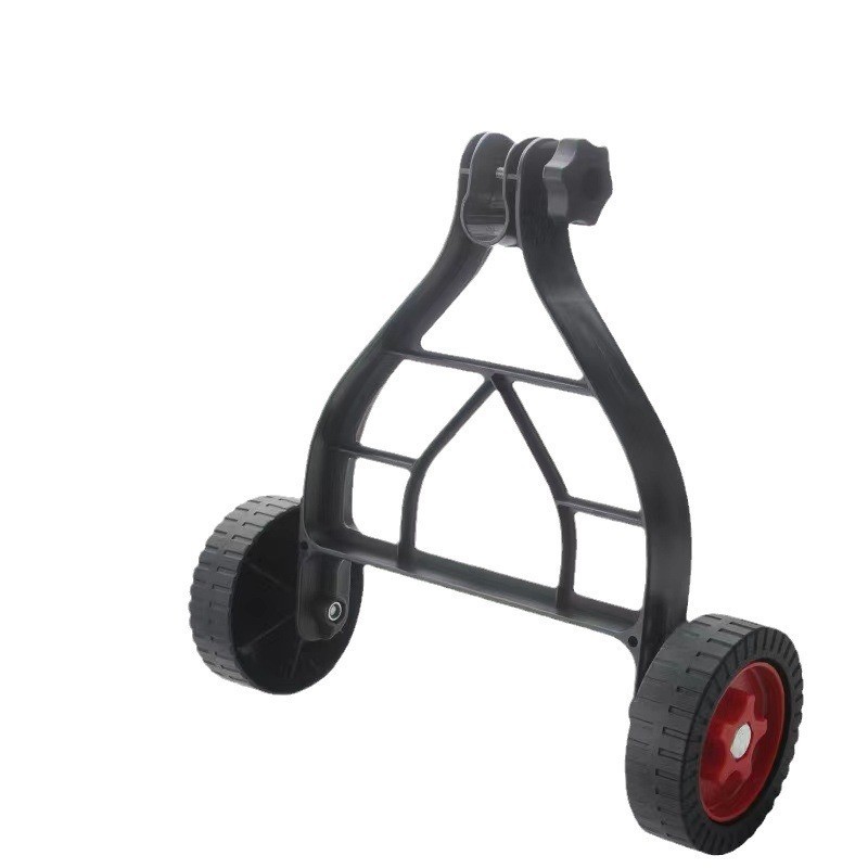 Empuje manual de la máquina de deshierbe de jardín de la batería de litio eléctrico accesorios de la rueda del cortacésped ruedas auxiliares marco de soporte del motor de gasolina