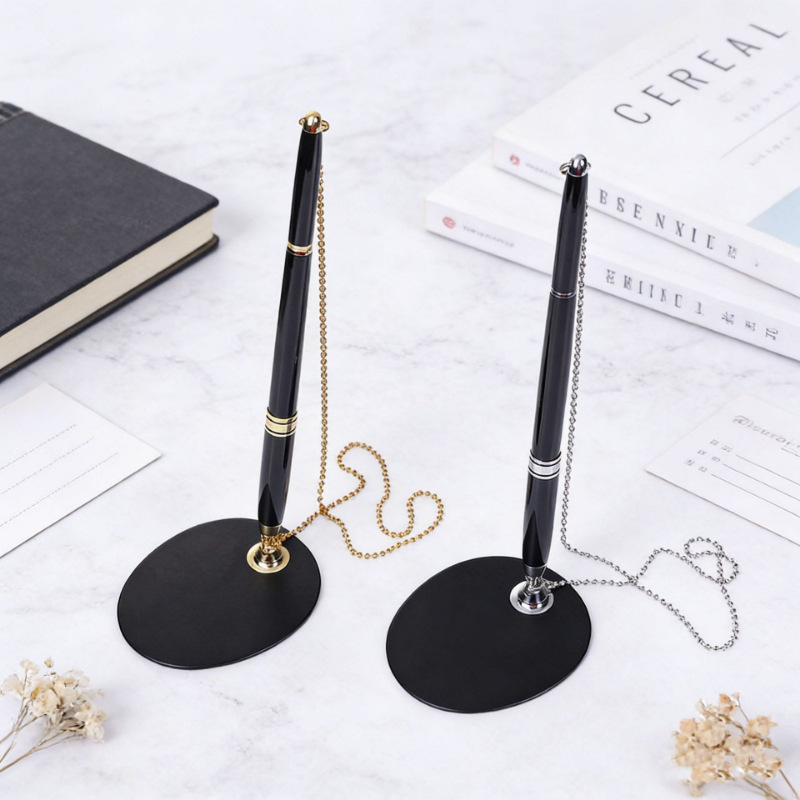 Factory direct sale of high-end simple desktop decorations, metal desk pens with custom logo, business hotel gifts, signature neutral pens