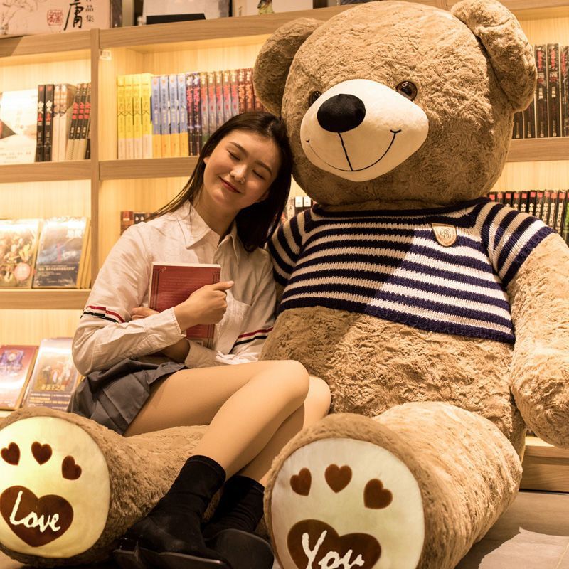 Large Free Shipping Bear Net Red Products Teddy Bear Doll Doll Plush Hair Doll Shake Tonic Stall Teddy Bear