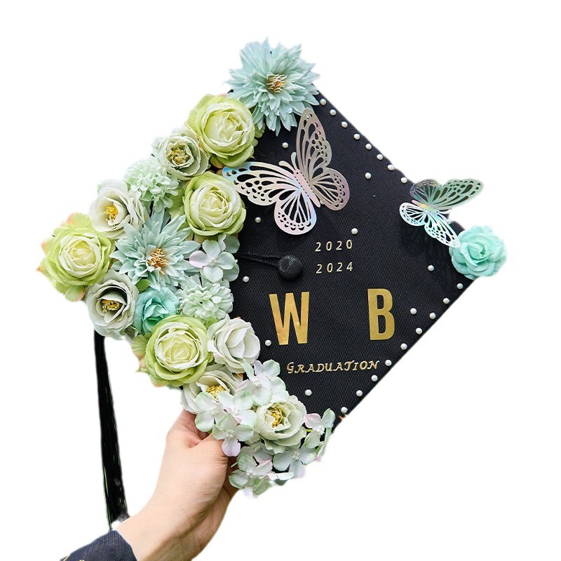 Graduation season university new flowers bachelor hat hairpin flower ...