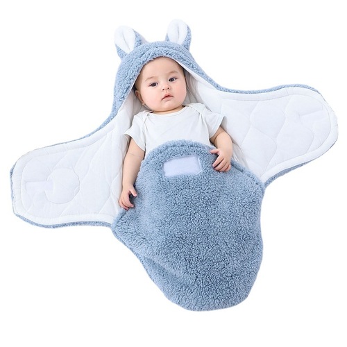Baby blanket, baby lambswool sleeping bag, thickened anti-jumping autumn and winter newborn swaddling blanket supplies