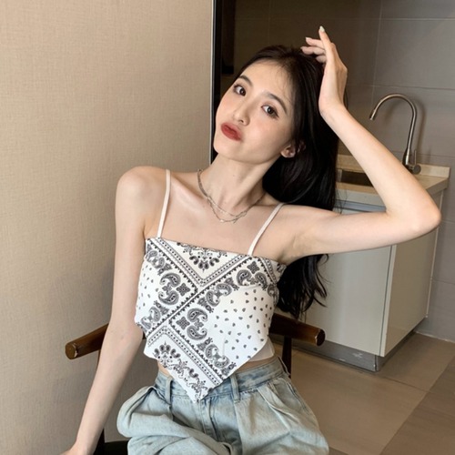 Hot girl style cashew flower camisole female  new summer chic style sexy inner wear outer top