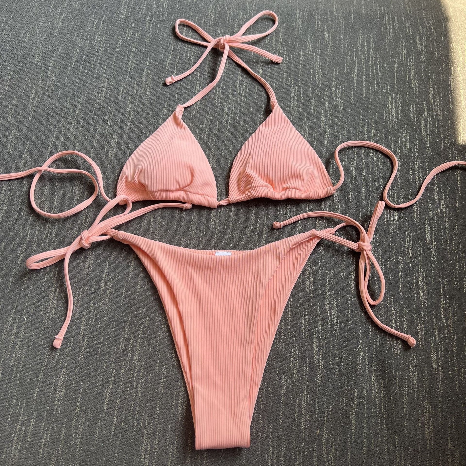 Women's Sexy Three Piece Bikini Two Piece Swimsuit American Style Beach Hot Spring Swimwear_ecoleips.com