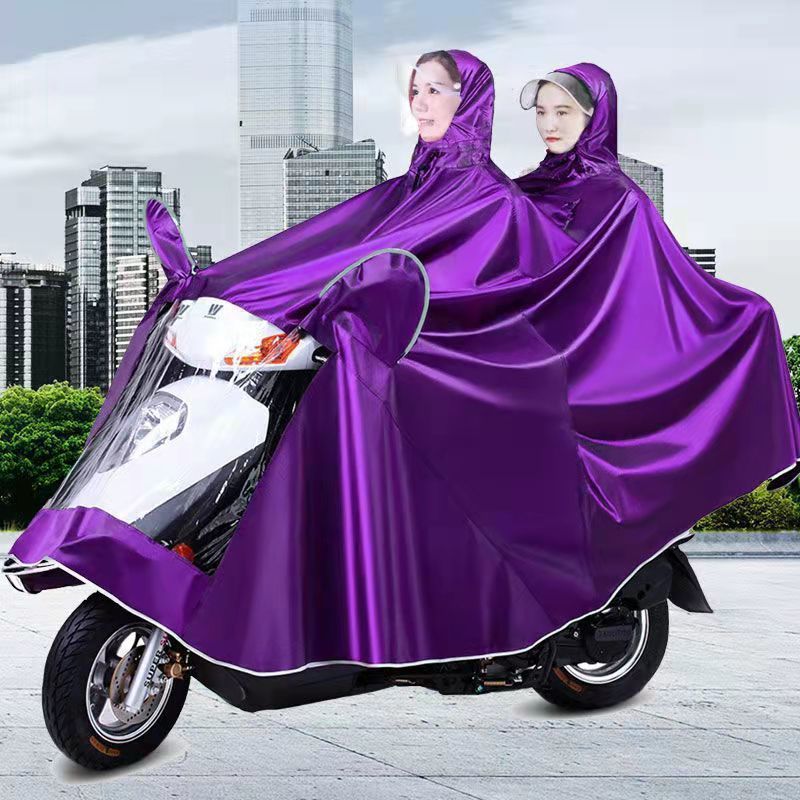 防雨レインポンチョ、厚みのあるプラスサイズのオートバイレインコート、男性と女性用、シングルバイク、ダブル電気自動車ライディングレインポンチョ|undefined