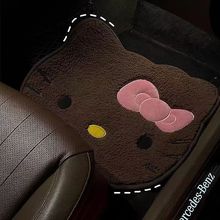 跨境可爱KT汽车脚垫毛绒装饰地垫仿羊绒地毯耐脏耐磨易打理地垫