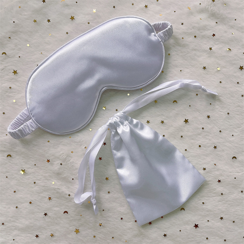 En stock máscara de ojo de seda artificial lazo bolsa nudo regalo de boda traje de seda sueño sombreado máscara de ojo