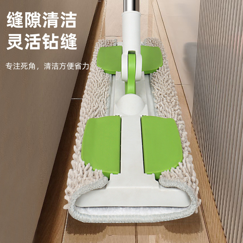 新款夹布平板拖把家用一拖净干湿两用懒人拖布木地板无痕拖地神器|undefined