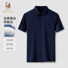 【桑蚕丝混纺+铜氨丝】夏季凉感速干透气polo衫短袖商务T恤亲肤