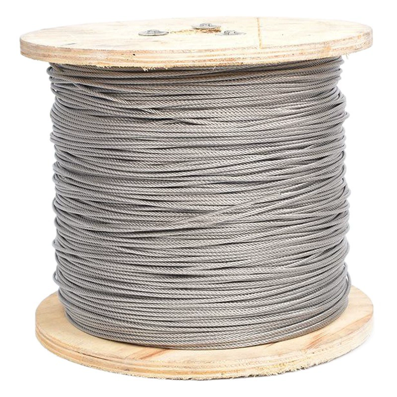 Трос из нержавеющей стали 304 Гладкий трос с клеевым покрытием Подъемная Тяговая теплица Декоративная сушка для одежды Трос из нержавеющей стали