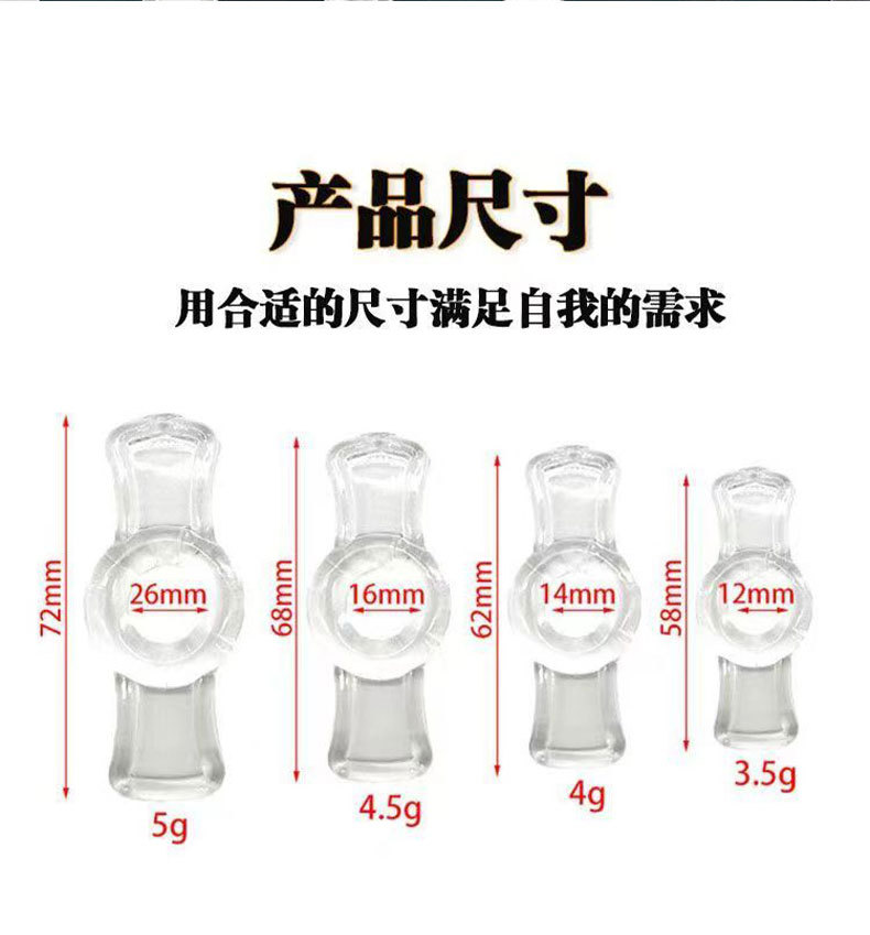 Adult Sm Cock Ring for Men, Invisible Design, Couples’ Delayed Intercourse, Black TPE Set — detail image 5