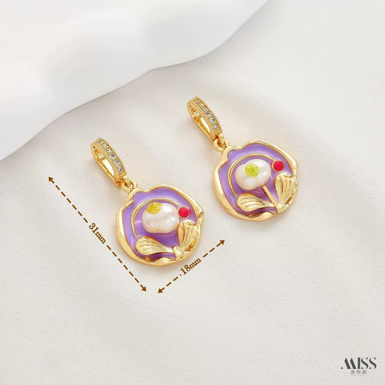 Мод pendant из органического жемчуга, свитер, аксессуар, ручная роспись, цветочная, китайский стиль, стиль высокого качества